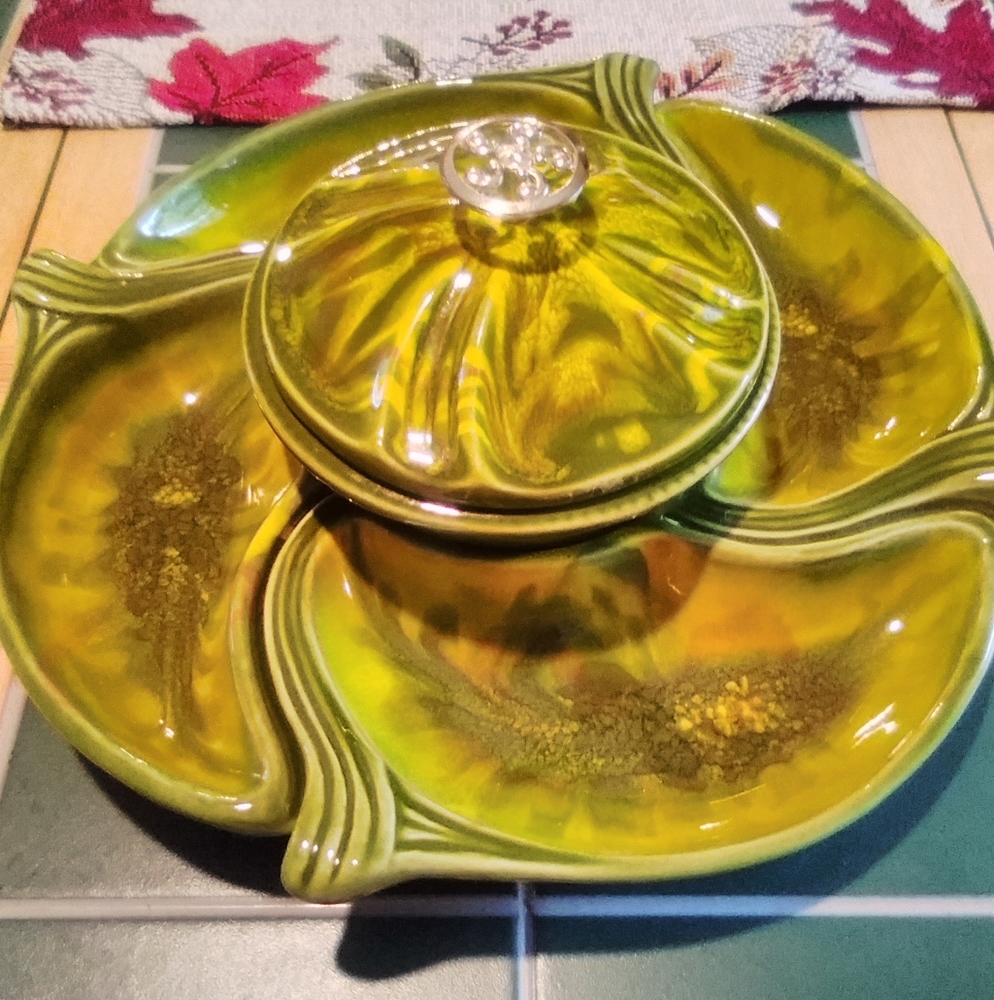USA GREEN RELISH TRAY
